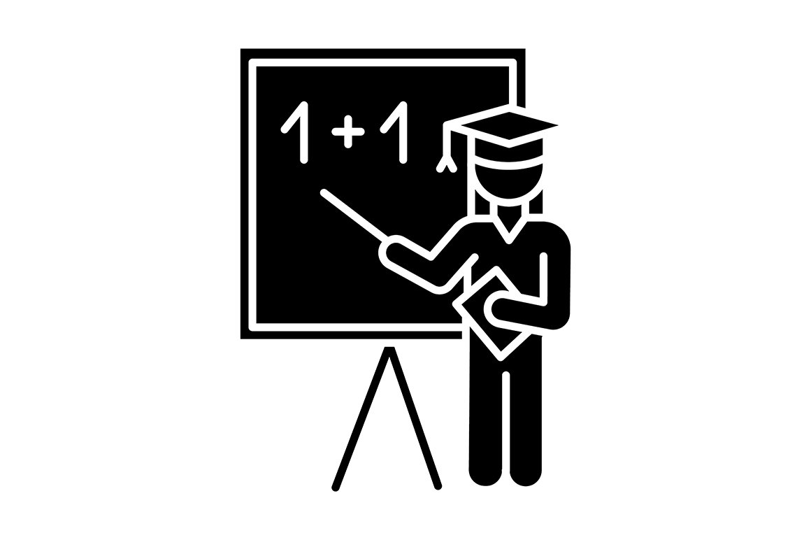 Education industry glyph icon cover image.