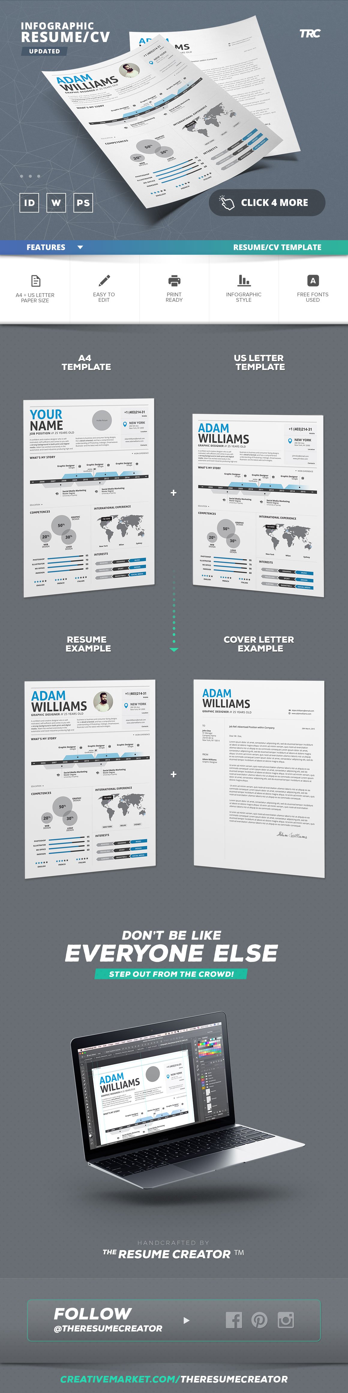 Infographic Resume/Cv Template Vol.2 preview image.