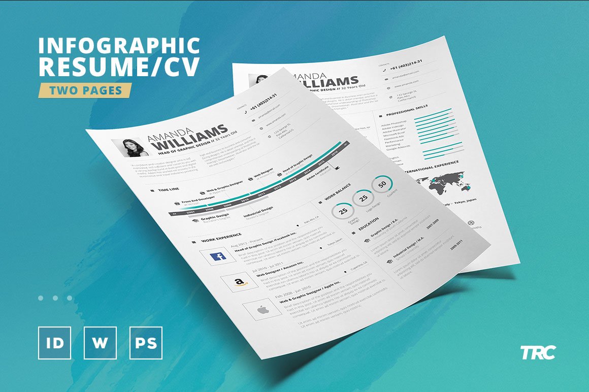 Infographic Resume/Cv Template Vol.5 cover image.