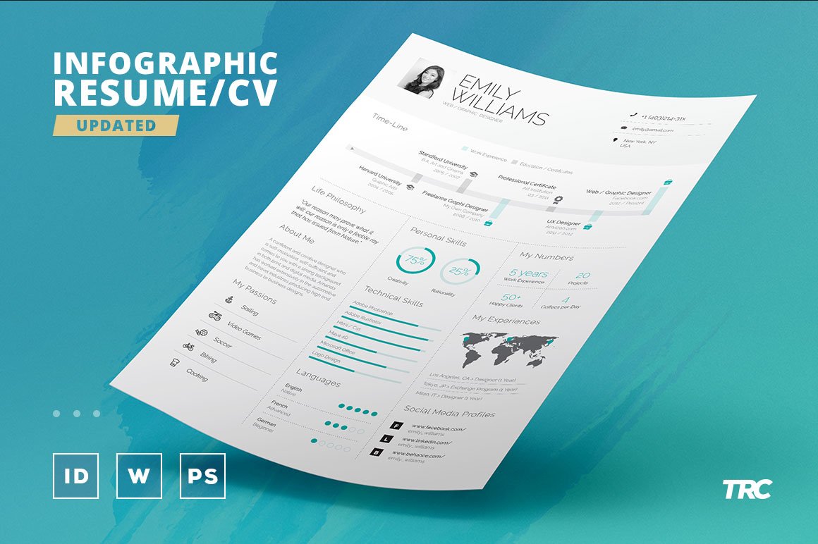 Infographic Resume/Cv Template Vol.8 cover image.