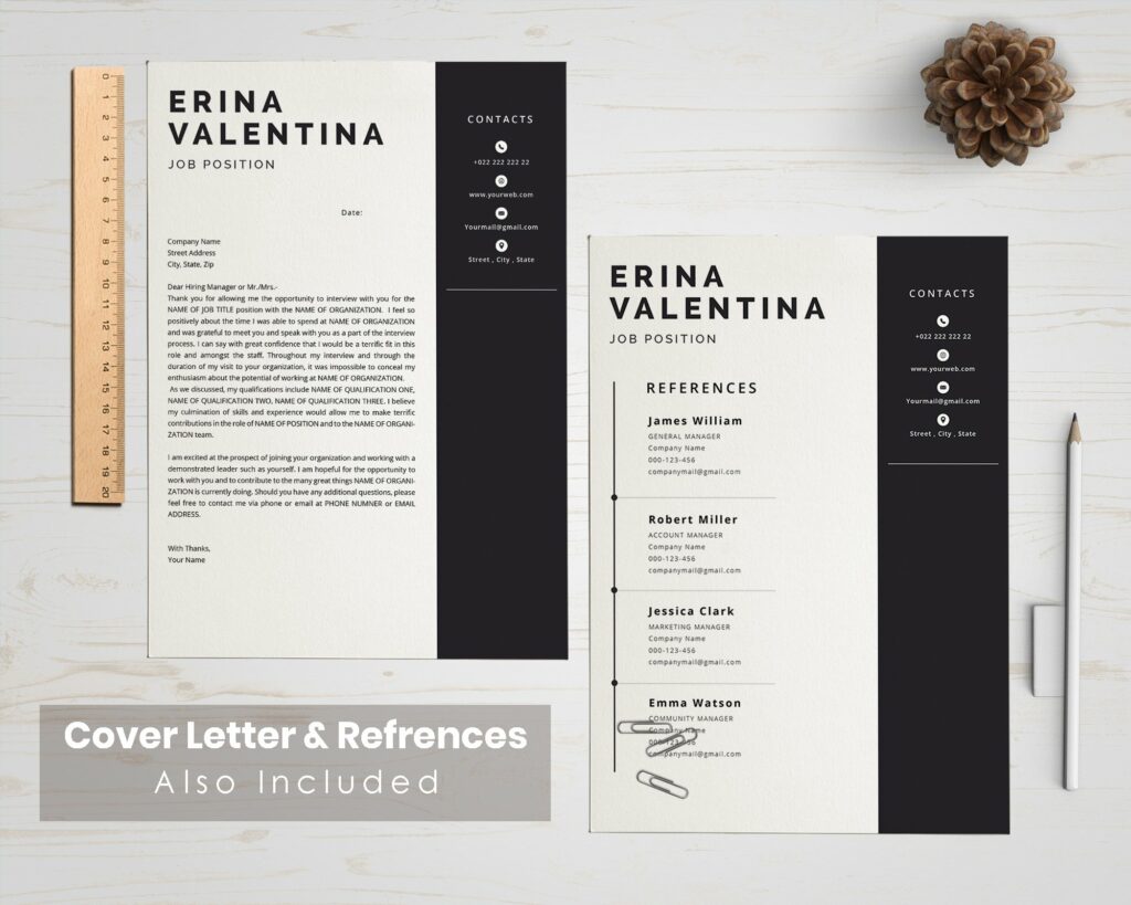 Resume With Reference Letter – MasterBundles