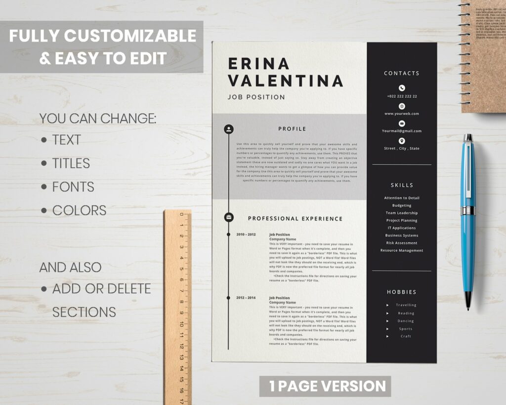 Resume With Reference Letter – MasterBundles