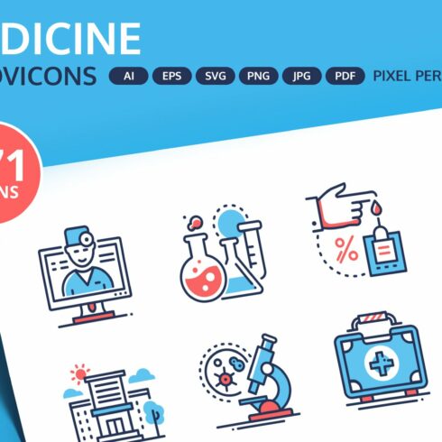Medicine Innovicons Icons Bundle cover image.