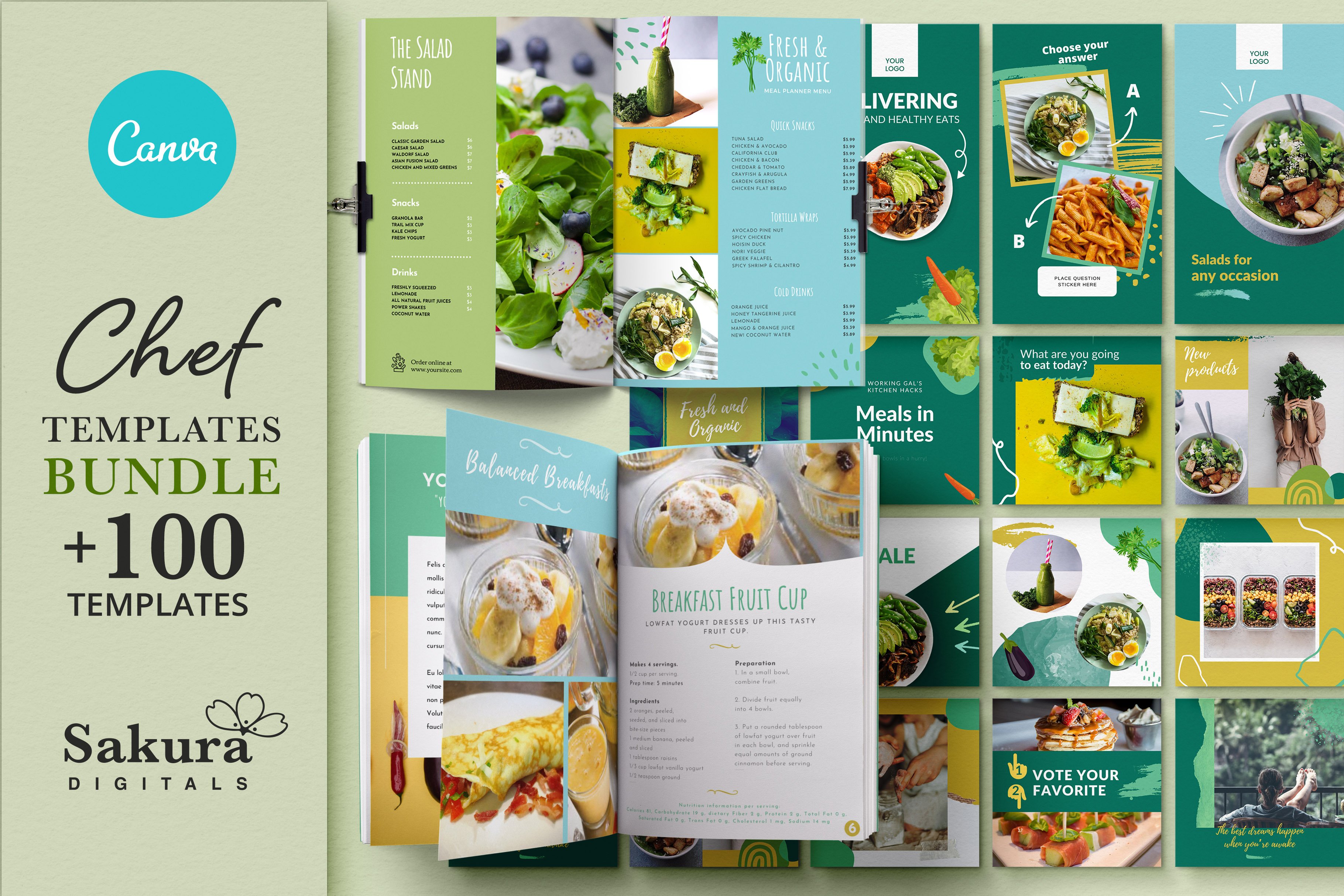 Chef & Restaurant Templates Bundle cover image.