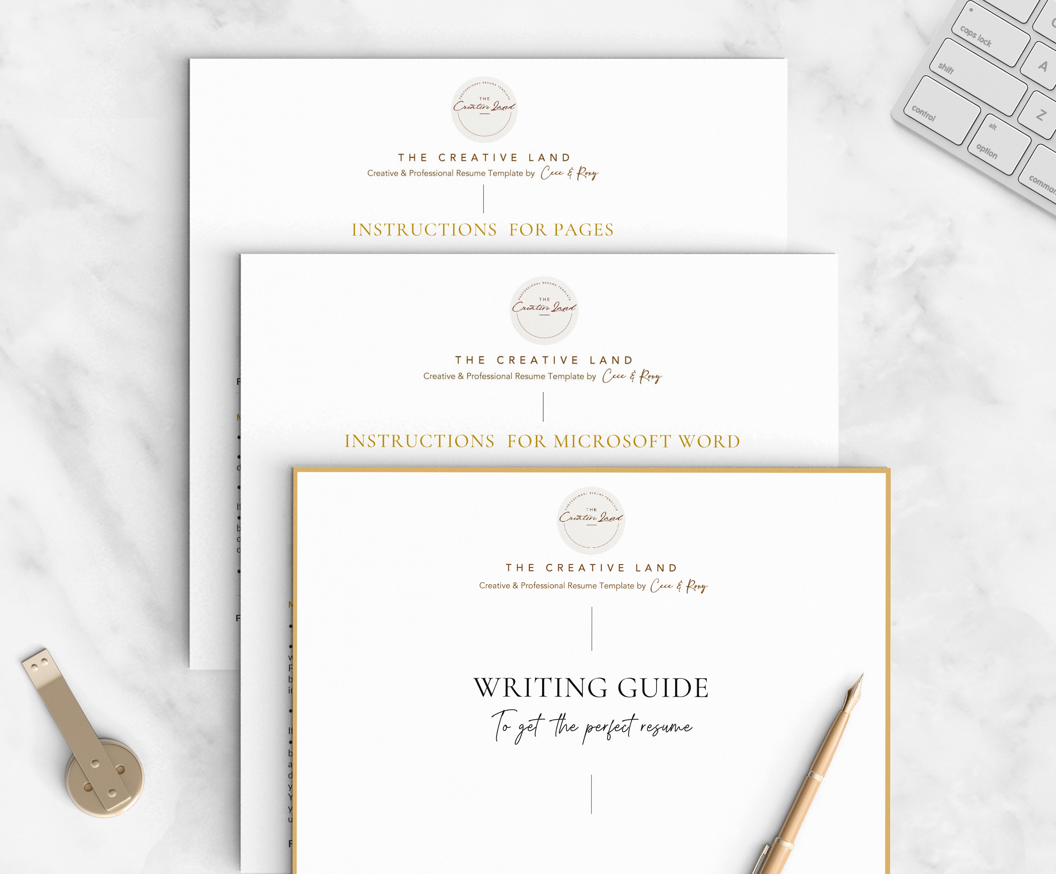 Two white envelopes with writing guide on them.