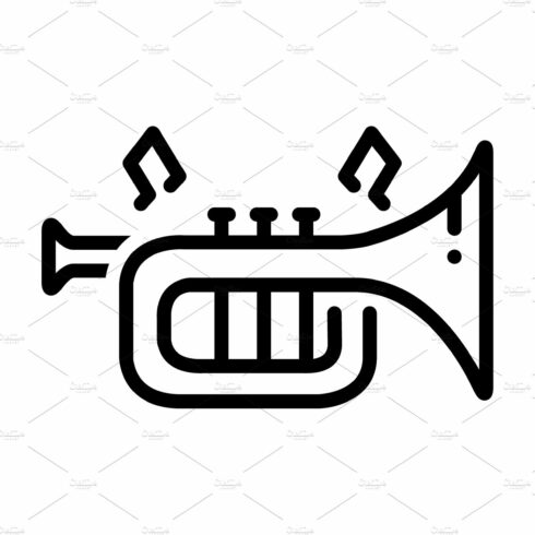 Instrument trumpet icon cover image.