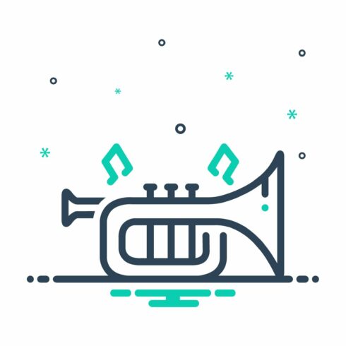 Instrument trumpet icon cover image.