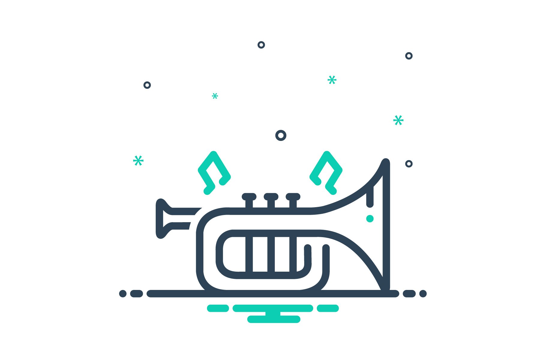 Instrument trumpet icon cover image.