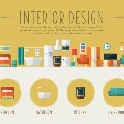 Interior Design Vector Illustration cover image.