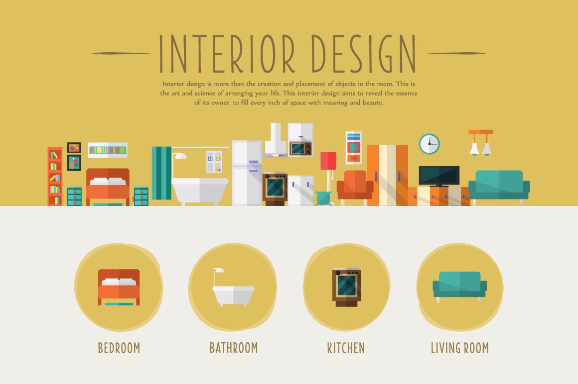 Interior Design Vector Illustration cover image.