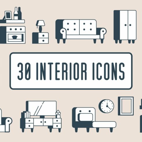 Interior Furniture Icons | 30! cover image.