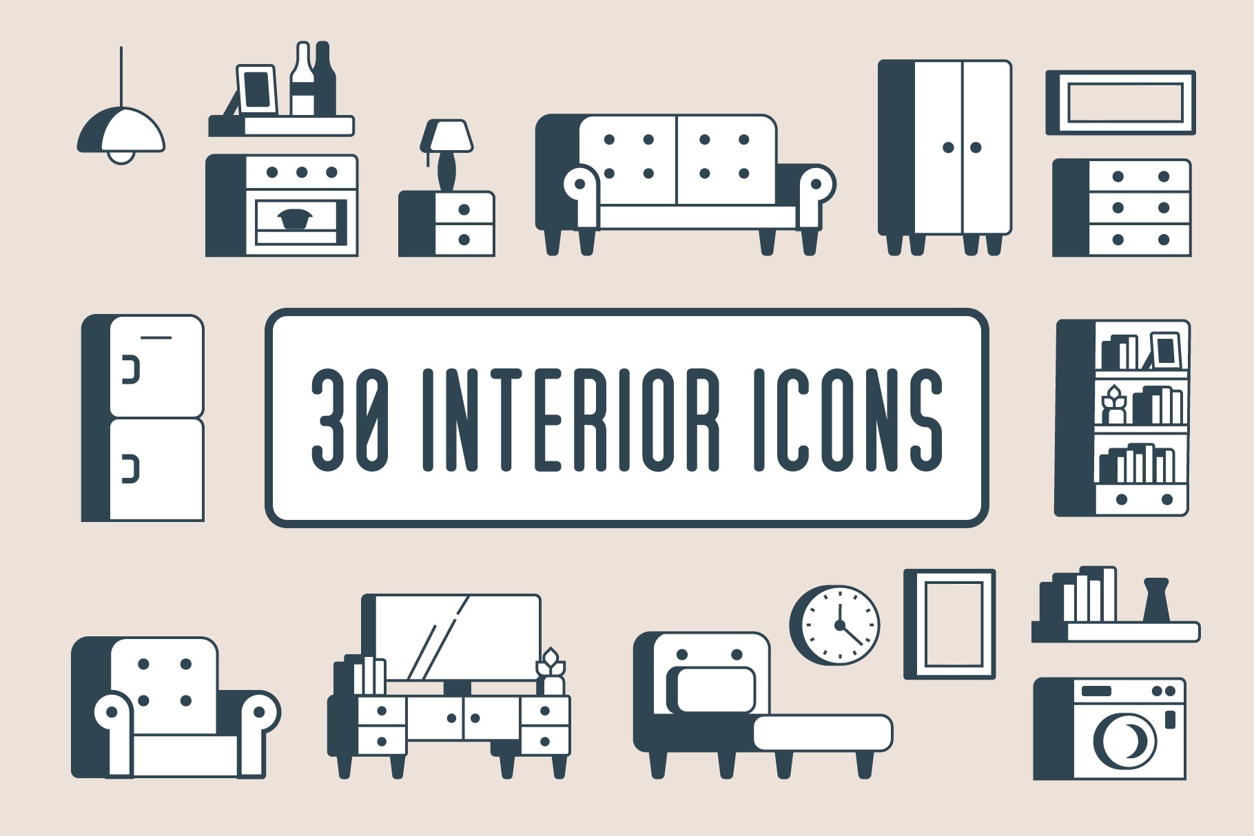Interior Furniture Icons | 30! cover image.