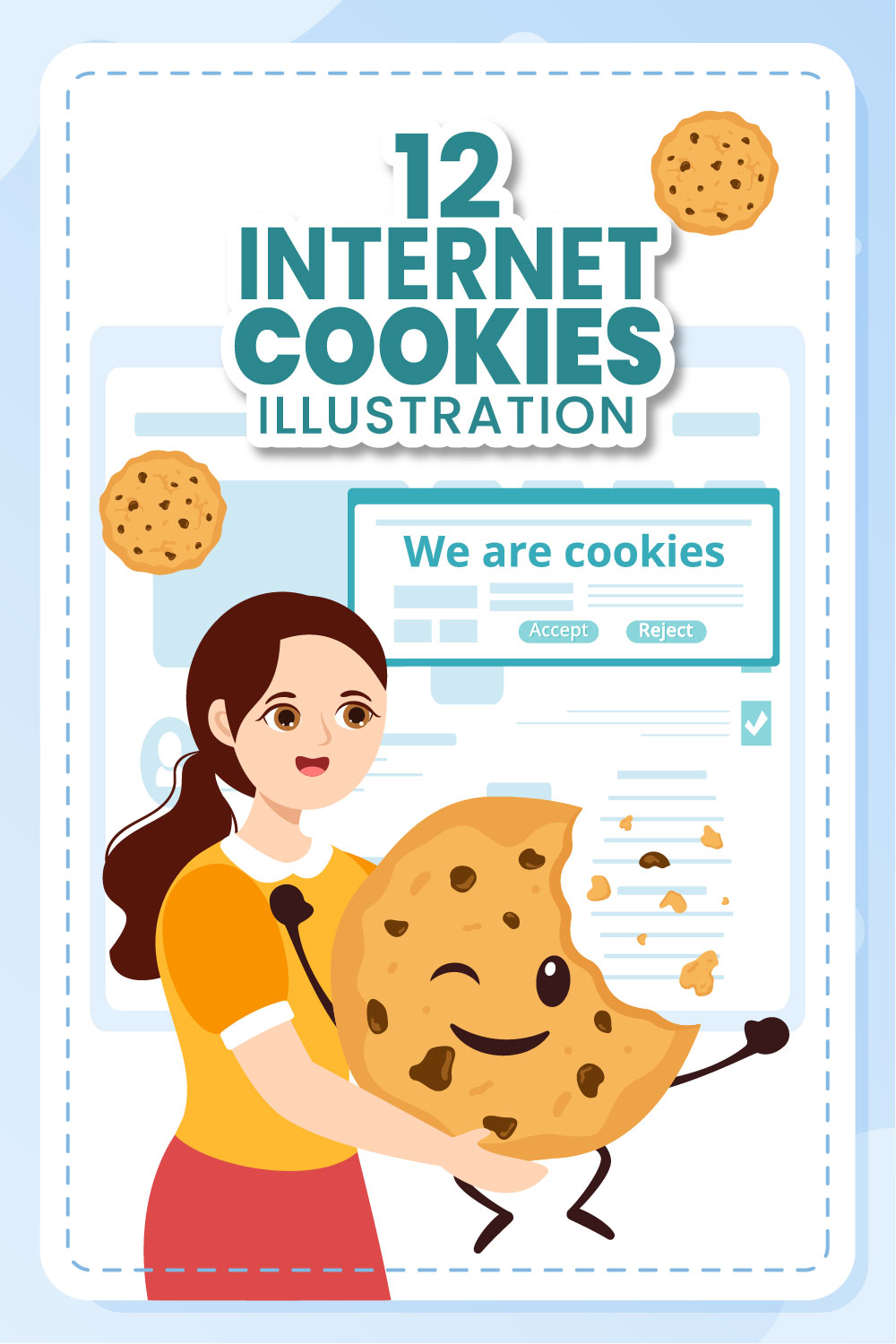12 Internet Cookies Technology Illustration pinterest preview image.