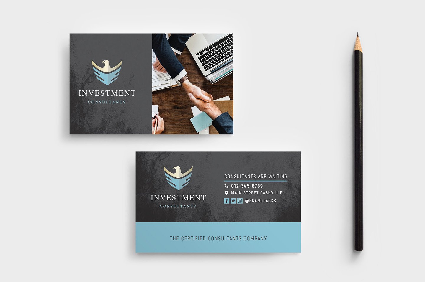 investment consultant business card template 968