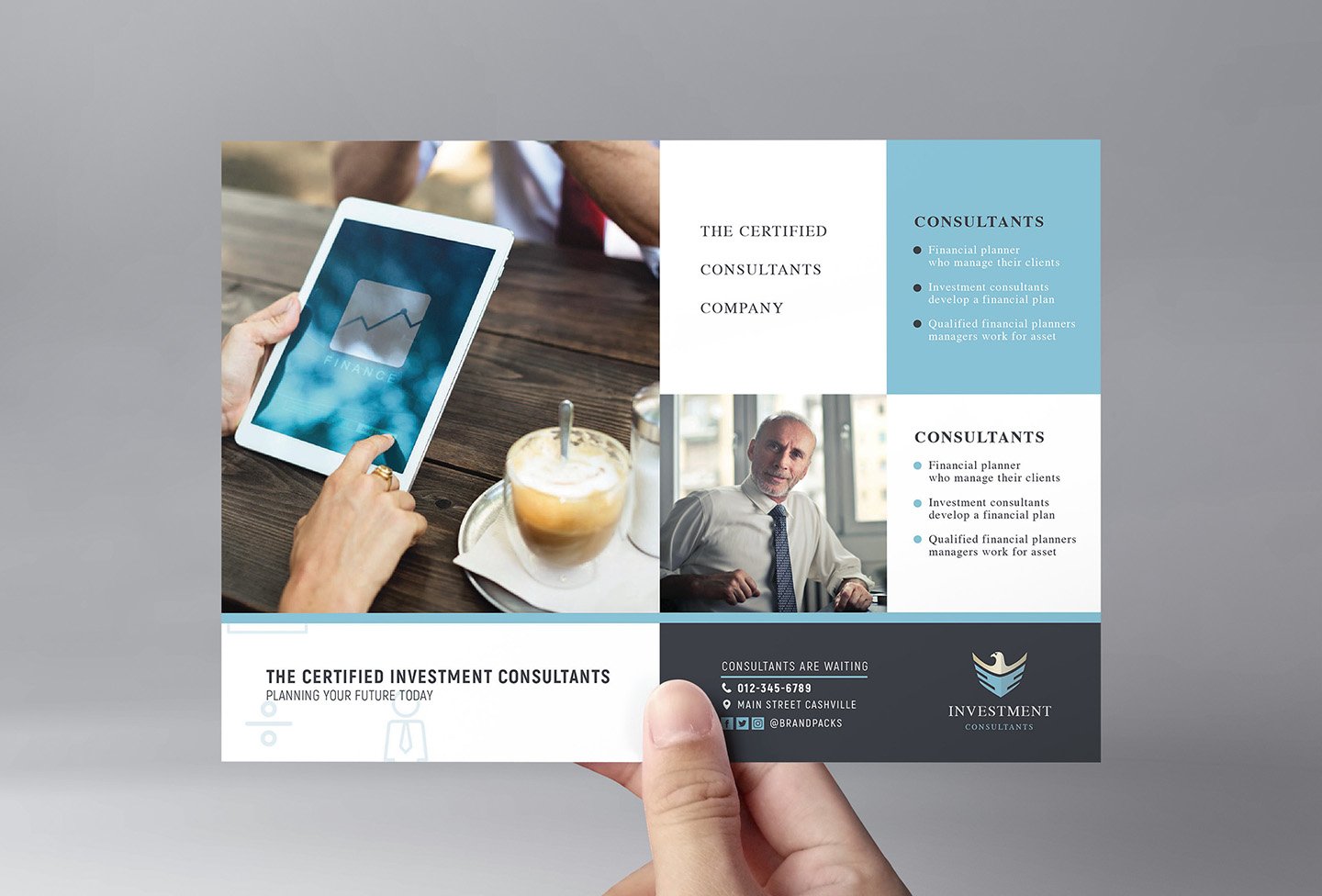 investment consultant flyer template 2 642