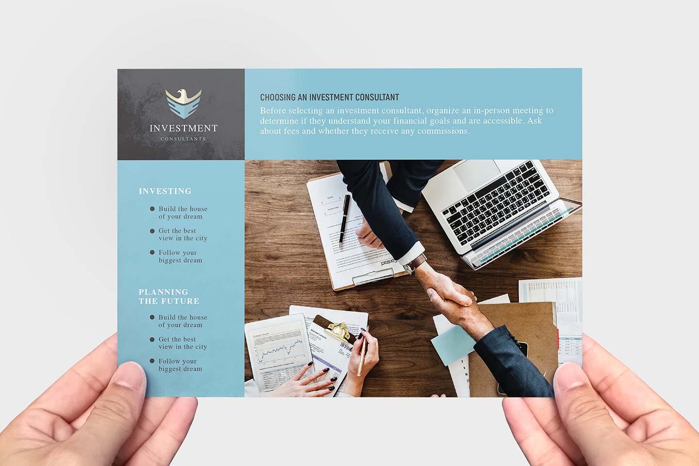 investment consultant flyer template 3 90