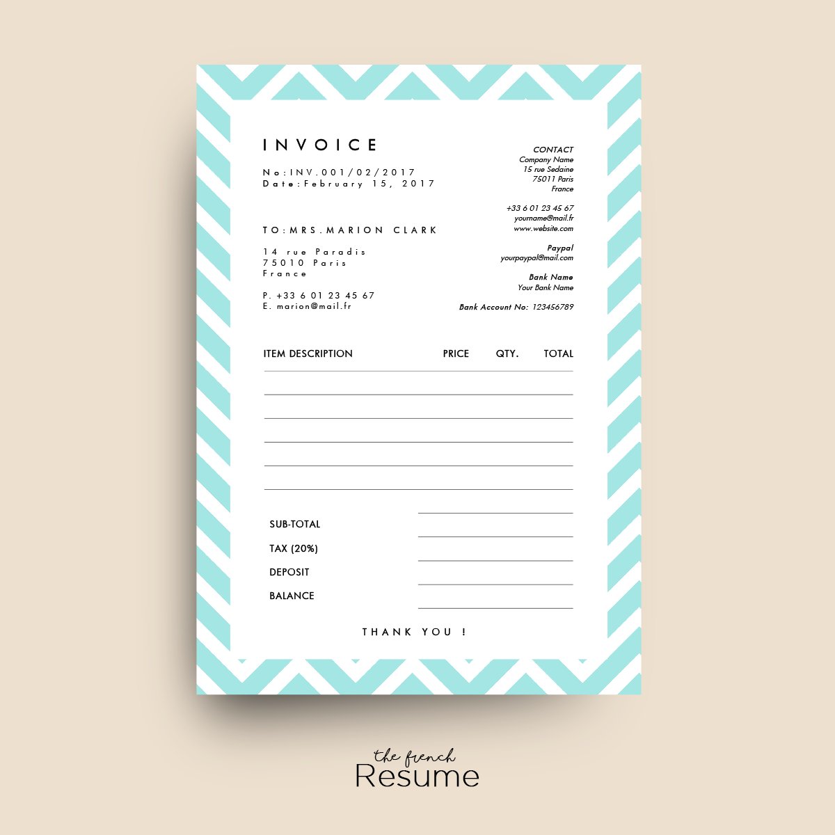 Invoice / Receipt Template for Word cover image.