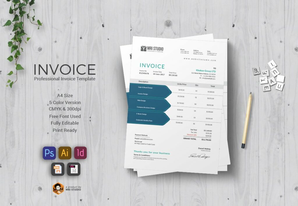 Federal Invoice Format Simple Invoice Template – MasterBundles