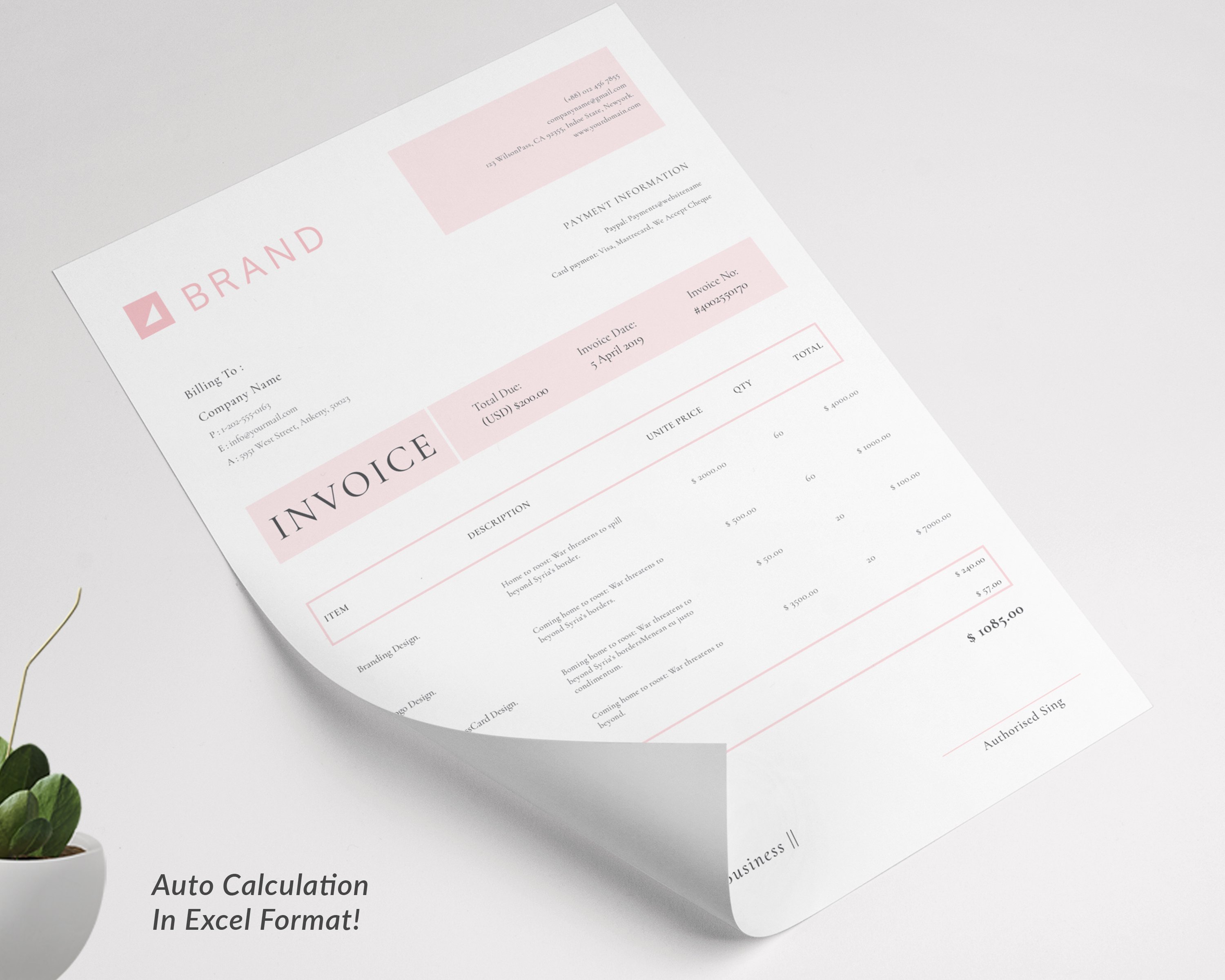 Invoice Templates preview image.