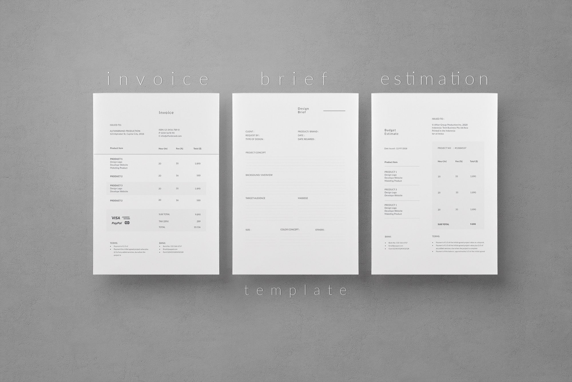 Invoice - Brief - Estimation cover image.