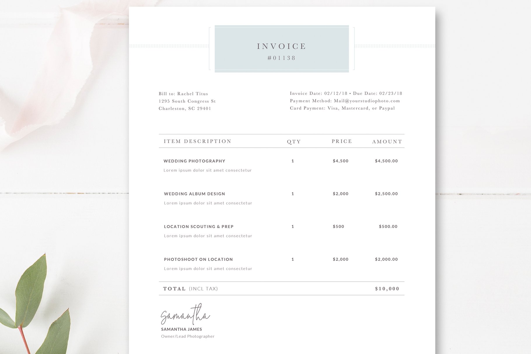 Invoice Receipt for Photographers cover image.