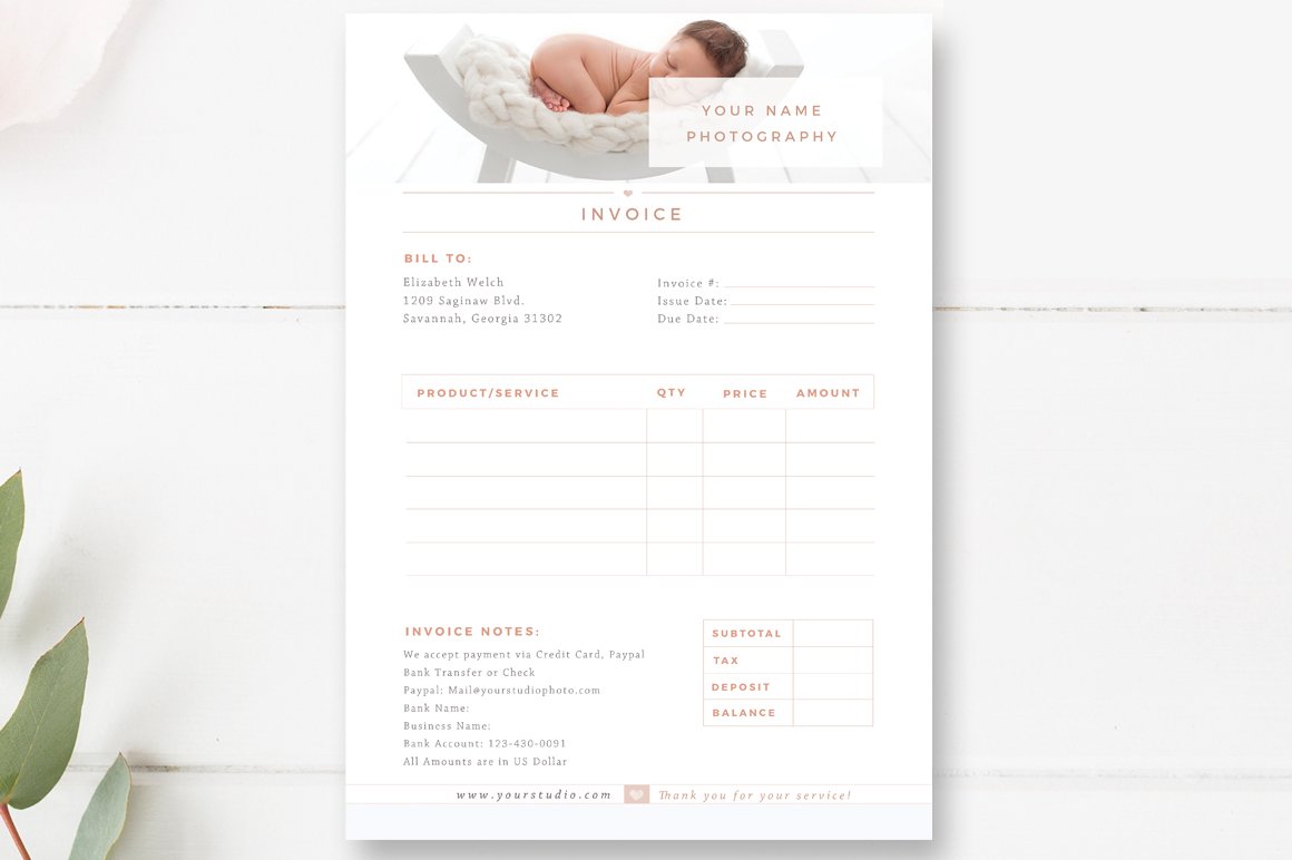 invoice template for photographers 2cz1 819