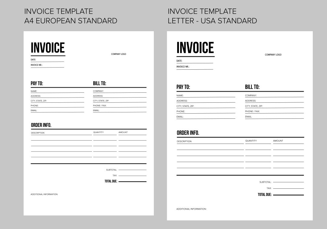 Invoice template - US and EU cover image.