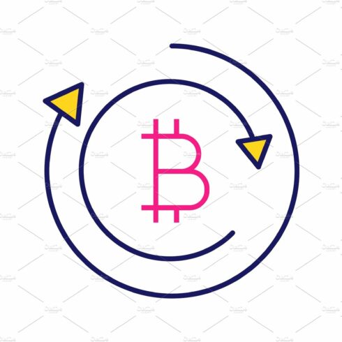 Bitcoin exchange color icon cover image.