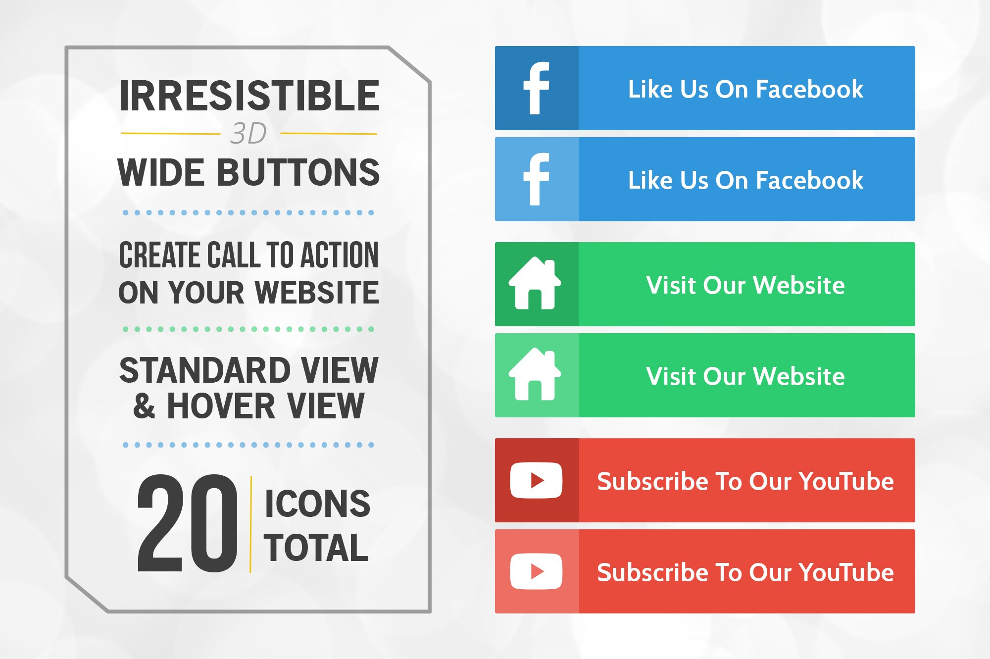 20 Irresistible Wide Icon Buttons cover image.