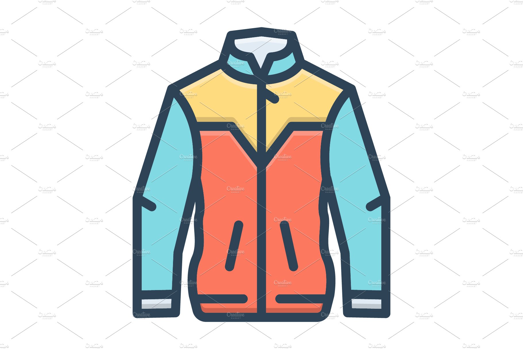 Jacket coat color icon cover image.