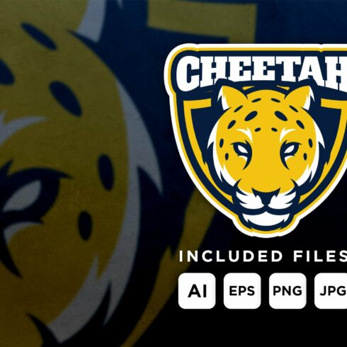 Cheetah - mascot logo for a team cover image.