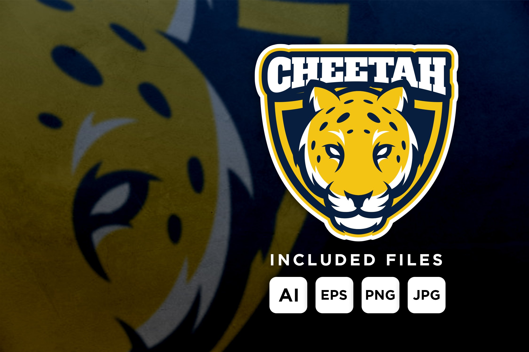 Cheetah - mascot logo for a team cover image.