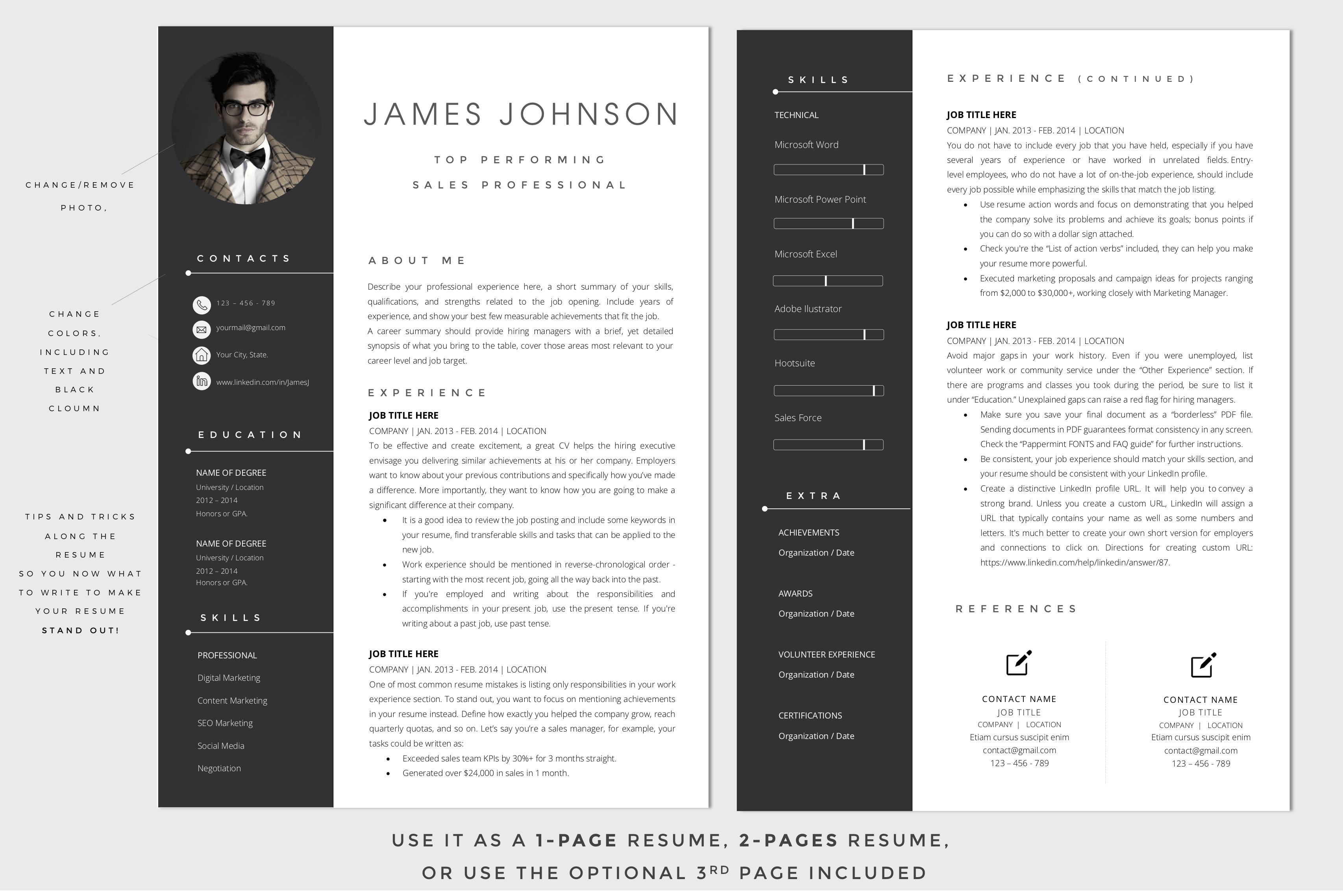 Resume Template / CV preview image.