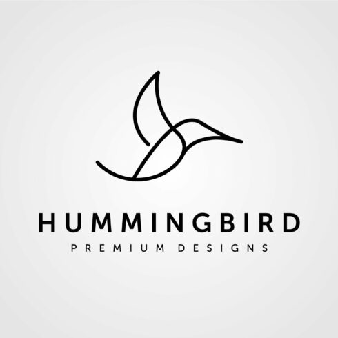 hummingbird logo line art minimalist cover image.