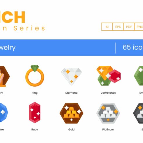65 Jewelry Icons | Rich cover image.