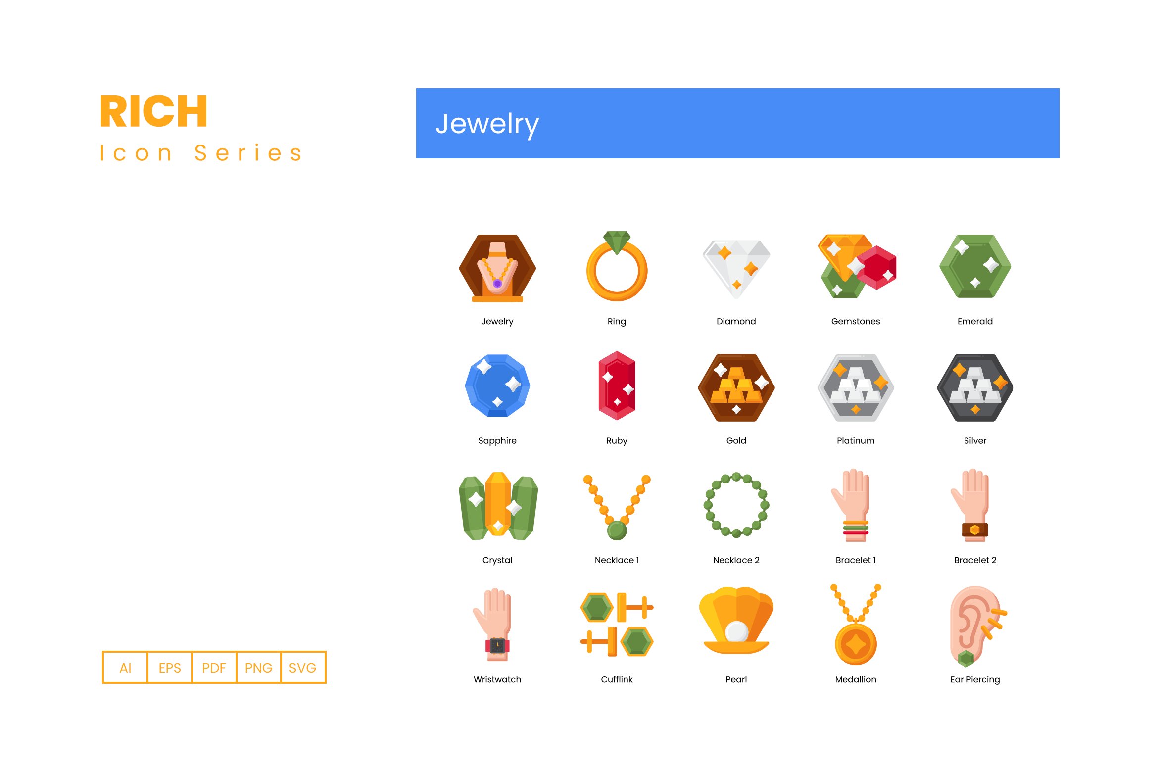 65 Jewelry Icons | Rich preview image.