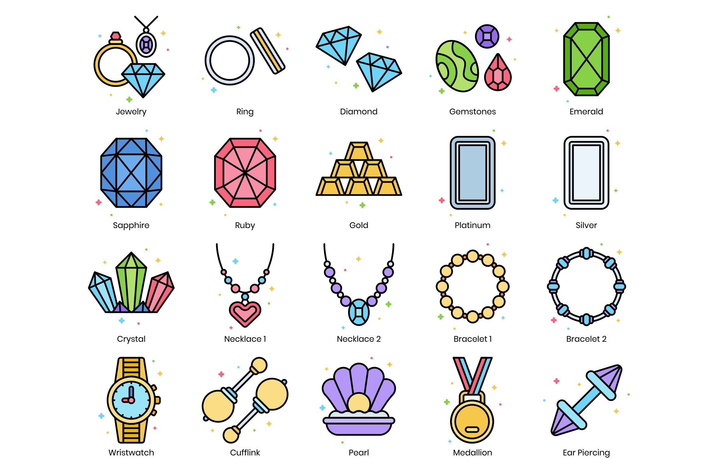 65 Jewelry Icons | Vivid preview image.