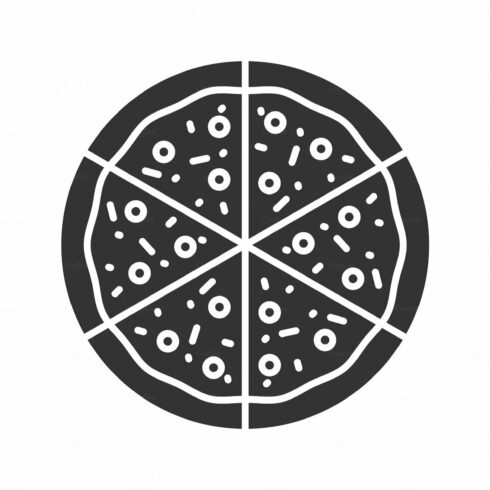 Pizza glyph icon cover image.