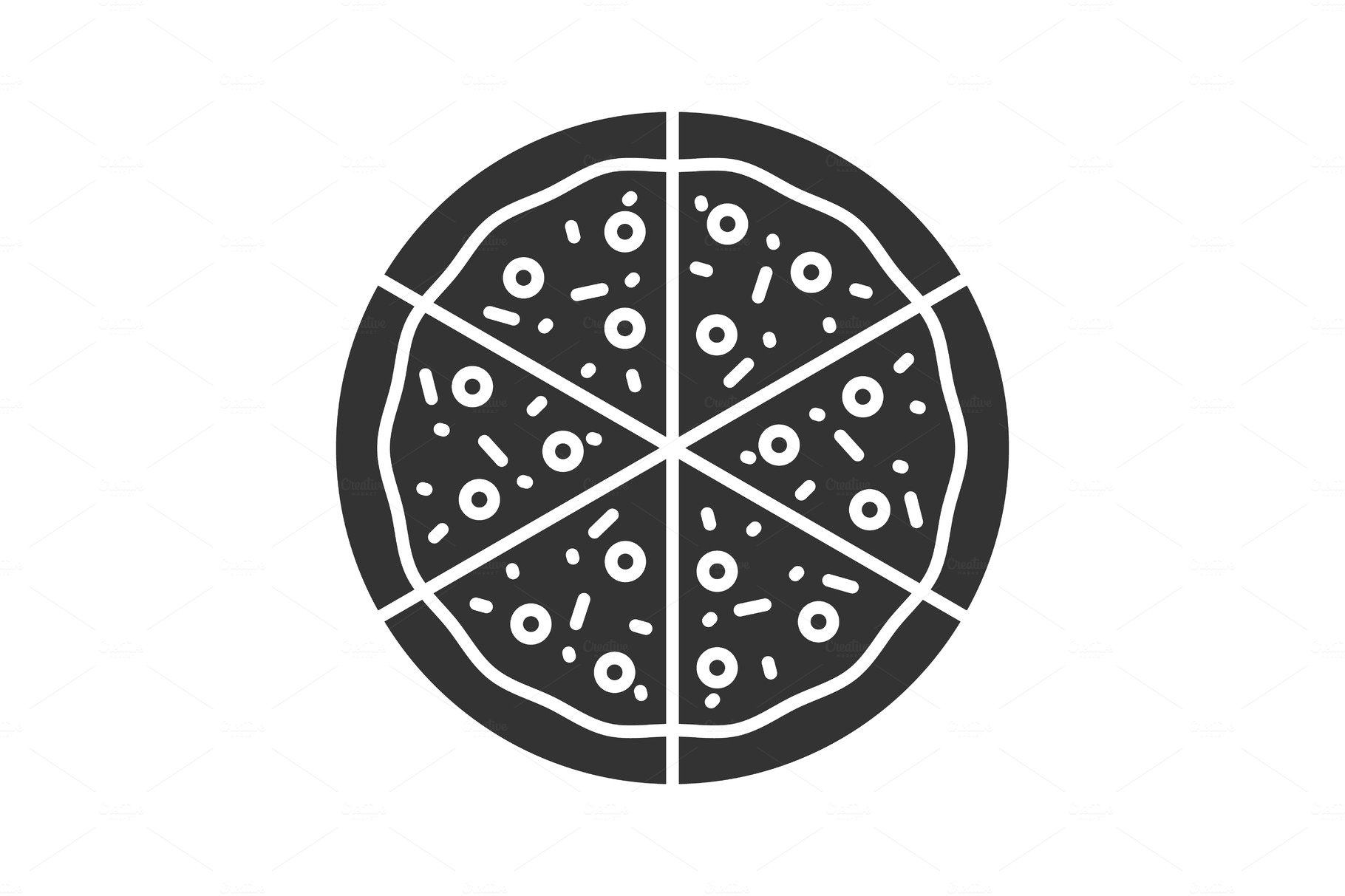 Pizza glyph icon cover image.