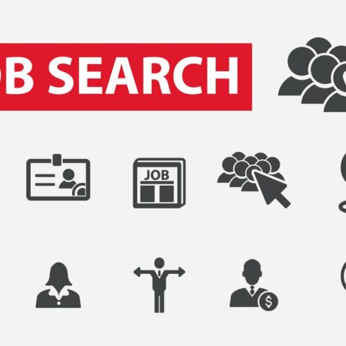 20 job search icons cover image.