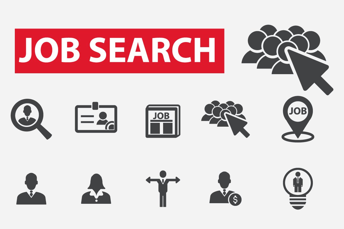 20 job search icons cover image.