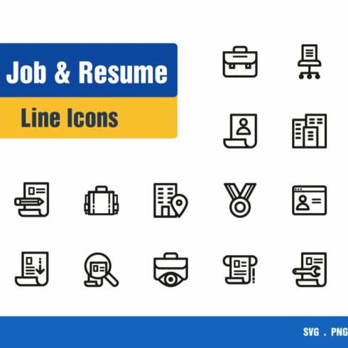 Job & Resume Icons cover image.
