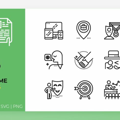 Job Resume Icons cover image.