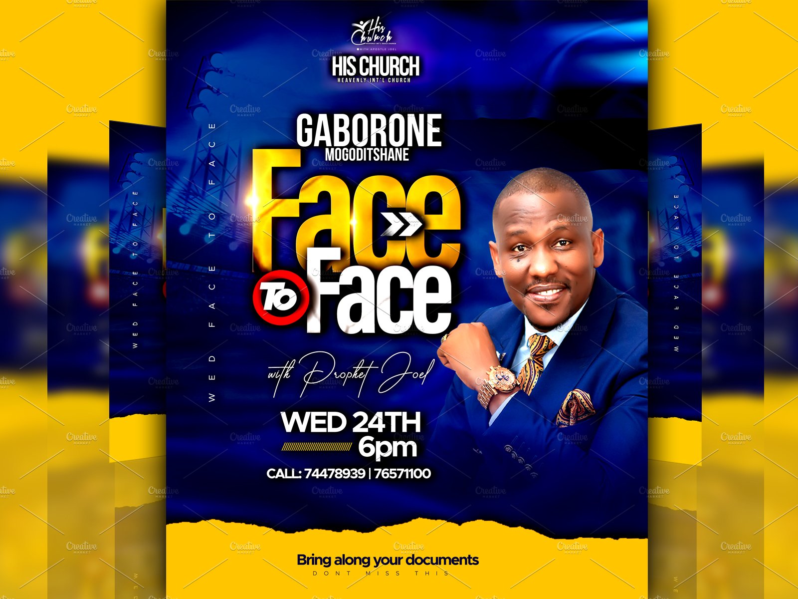 Face to face Church flyer templates cover image.