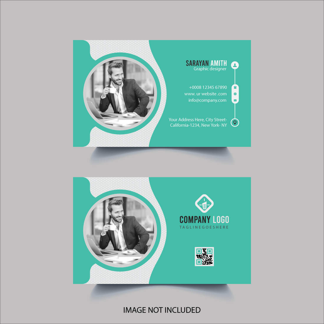 Four Professional Creative Clean and Modern Business Card Design Bundle preview image.