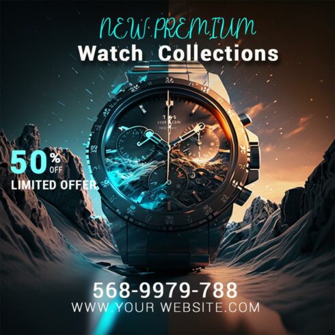 Social Media Template Of Watch cover image.