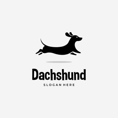 Dachshund Dog Jump Flat Logo cover image.