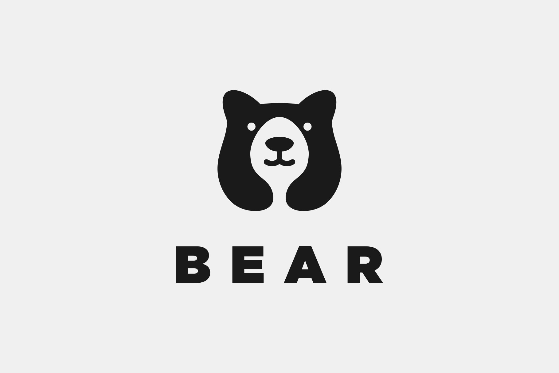 Bear Simple Negative Space Logo cover image.
