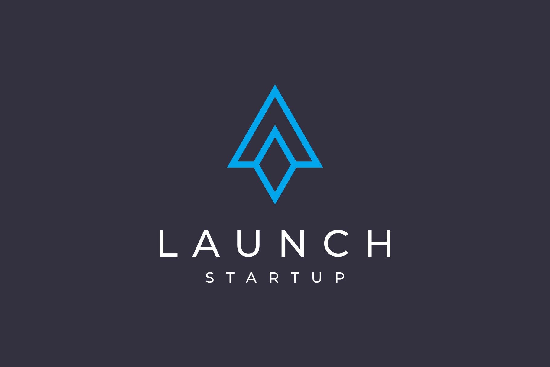 Letter A Startup Launch Simple Logo cover image.