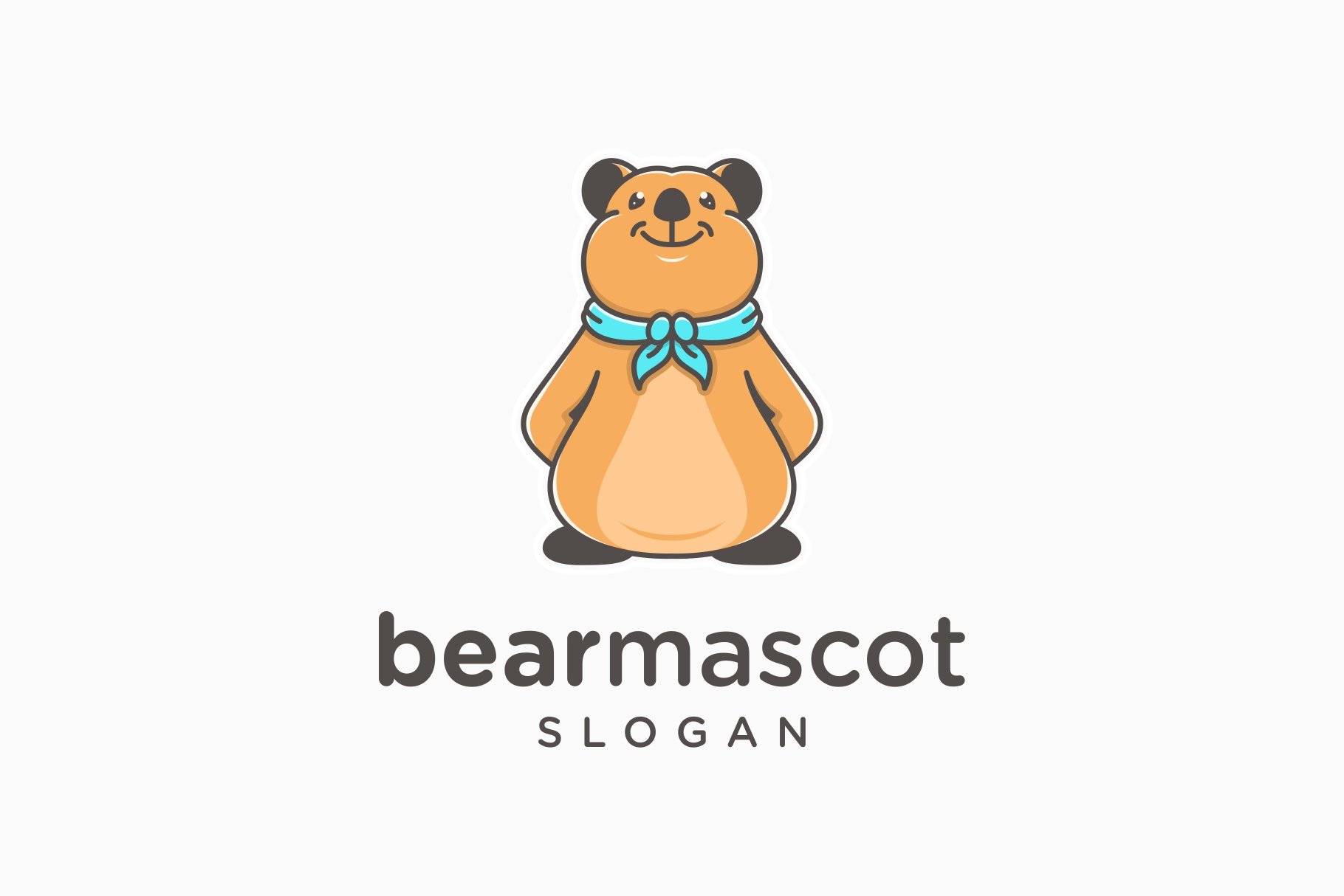 Cute Mascot Bear Teddy Cartoon Logo cover image.